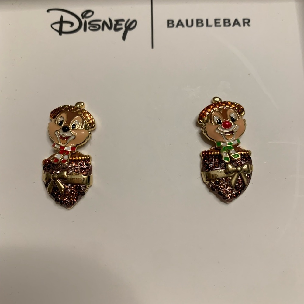 🎄Disney BaubleBar Chip and Dale Earrings - Picture 2 of 4
